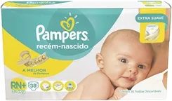 FRALDA PAMPERS CONFORT SEC RN C/38