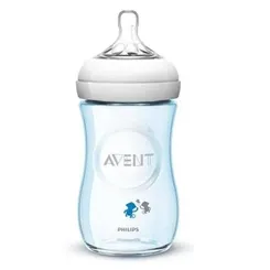MAMADEIRA AVENT PETALA 260ML AZUL C/MACACOS