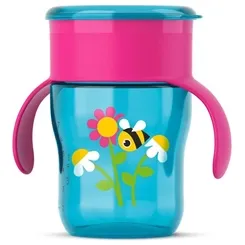 COPO NATURAL AVENT AZUL E ROSA 260ML