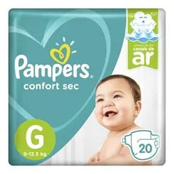 FRALDA PAMPERS CONFORT SEC G C/20