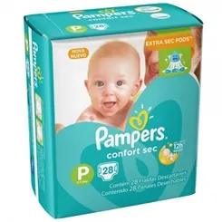 FRALDA PAMPERS CONFORT SEC P C/28