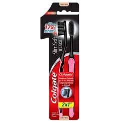 ESCOVA DENT.COLGATE SLIM SOFT BLACK C/2