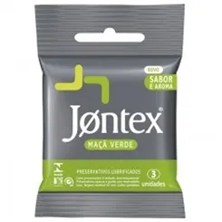 PRESERV.JONTEX FLAVORIZADO MACA VERDE C/3 UN