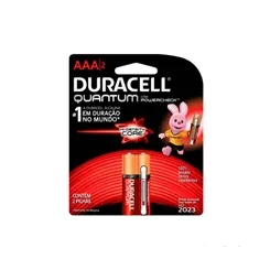 PILHA DURACEL QUANTUM AAA ALC C/2