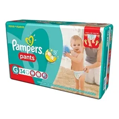FRALDA PAMPERS PANTS G C/34