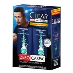 CLEAR KIT SH MEN LIMP DIAR 2X1 400+200ML