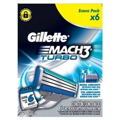 GILLETTE MACH 3 TURBO CART.C/6