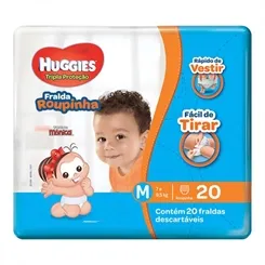 FRALDA MONICA HUGGIES VESTE FAC M C/20