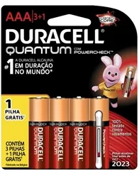 PILHA DURACEL QUANTUM AAA ALC C/4