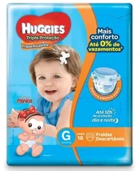 FRALDA MONICA HUGGIES VESTE FAC MEGA G C/18