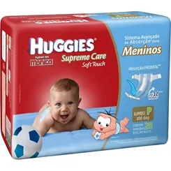 FRALDA HUGGIES SUPREME P MENINO C/28