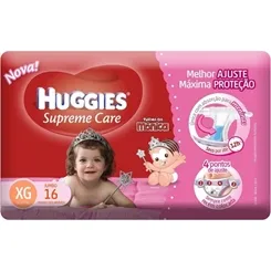 FRALDA HUGGIES SUPREME XG MENINA C/16