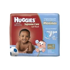 FRALDA HUGGIES SUPREME G MENINO C/20