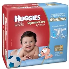 FRALDA HUGGIES JUMBO SUPR M C/24 MASC