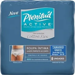 FRALDA PLENITUDE ACT COTTON U C/8 MASC