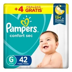 FRALDA PAMPERS T.CONF G PCT C/42