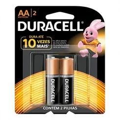 PILHA DURACEL AA ALC C/2