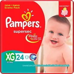 FRALDA PAMPERS PACOTAO XG C/24 SUPERSEC