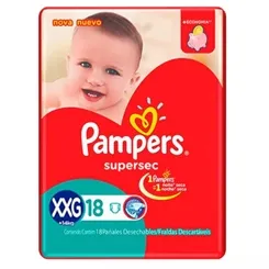 FRALDA PAMPERS PACOTAO XXG C/18