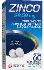 ZINCO 29,59MG C/30 GLOBO