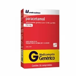 PARACETAMOL 750MG C/20 UNIAO QUIMICA
