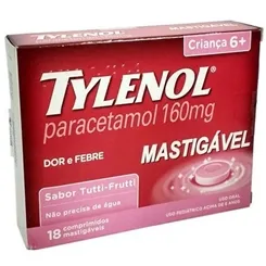 TYLENOL MASTIGAVEL 160MG C/18 CPR