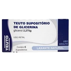 SUPOSITORIO GLICERINA ADULTO C/6 TEUTO