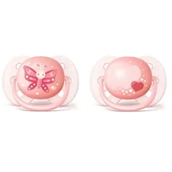 CHUPETA AVENT ULTRA SOFT C/2 ROSA 0-6M.